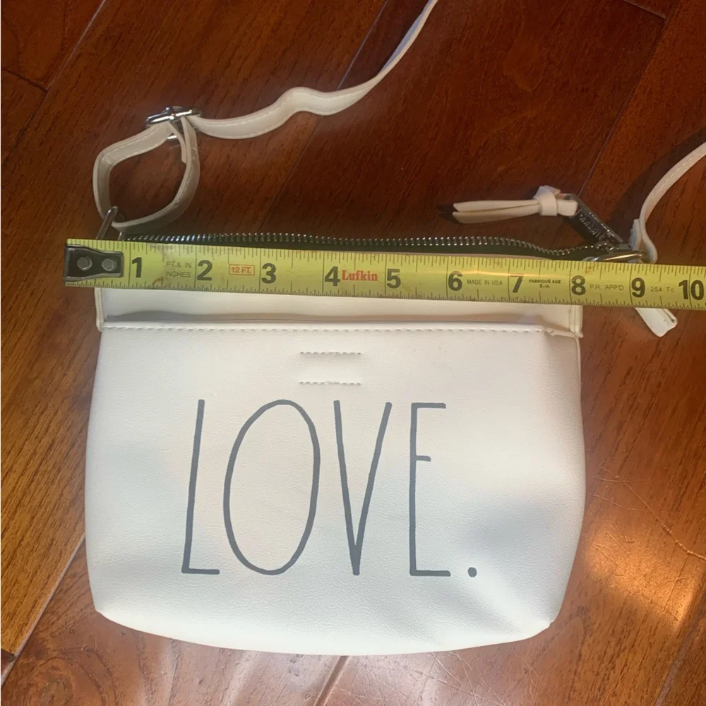 Rae Dunn Purse  NEW Off-white LOVE Cross Body HandbagSmall 8.25